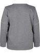 Sweatshirt med kontrastsyninger, Medium Grey Mél, Packshot image number 1