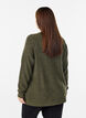 Meleret strikbluse med rund hals, Gr&oslash;n, Model image number 2