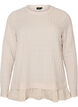 Struktureret bluse med fl&aelig;sekant, Vanilla, Packshot image number 0