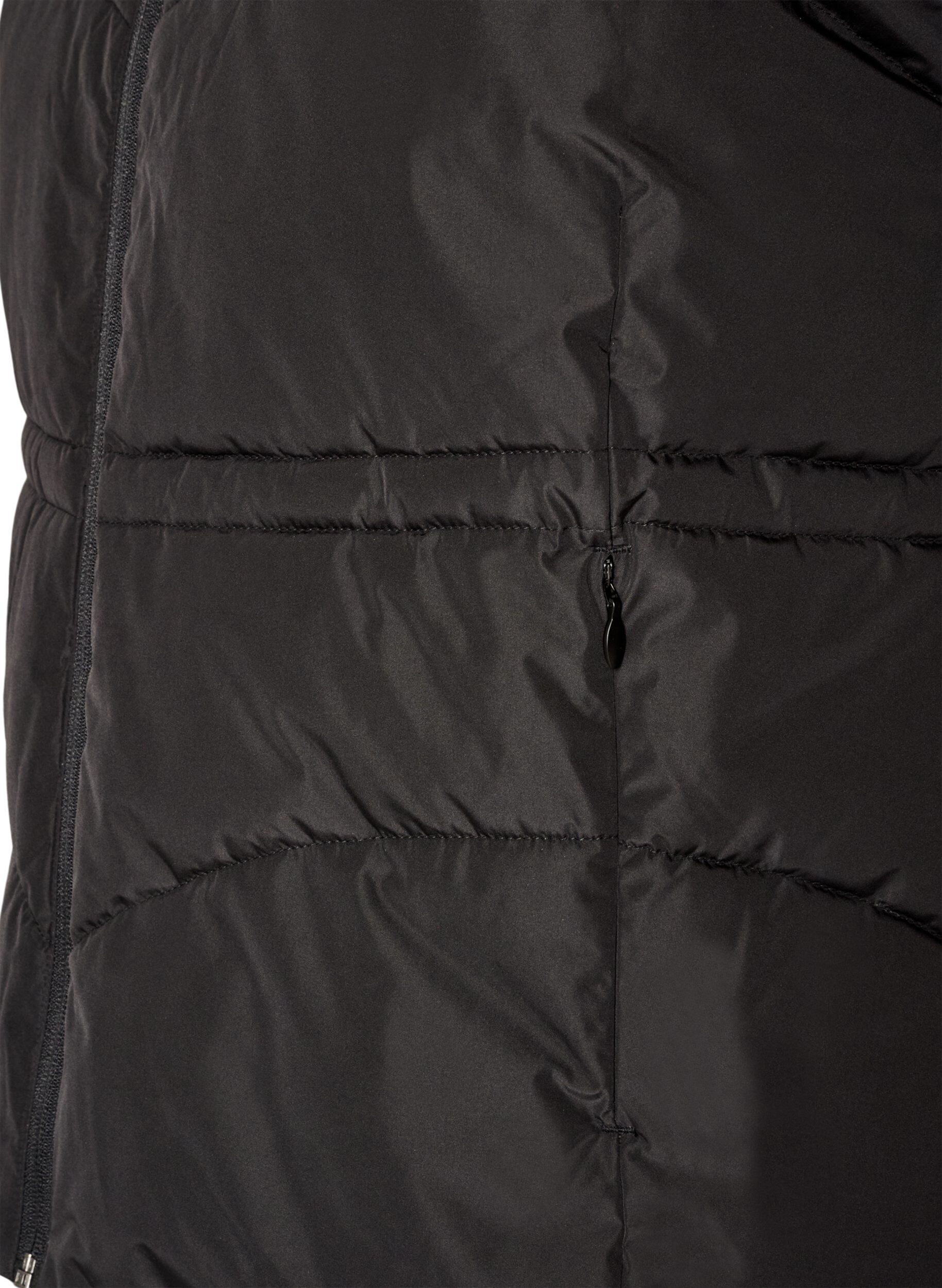 ZizziPuffervest med justerbar talje, Sort, Packshot image number 3