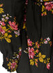 Lang&aelig;rmet bluse med blomsterprint, Sort, Packshot image number 3