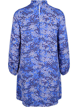 FLASH - Langærmet kjole med print, Dazzling Blue AOP, Packshot image number 1