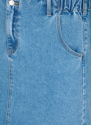 Denim nederdel med lommer, Light blue denim, Packshot image number 2