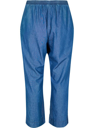 Løse denim bukser i lyocell (TENCEL™), Dark Blue, Packshot image number 1