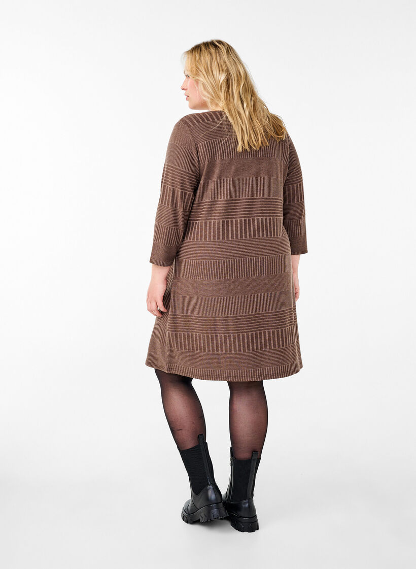 Kjole med 3/4 ærmer og stribet mønster, Ch. Martini Mel., Model image number 1