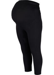 Graviditets leggings med 3/4 længde, Black, Packshot