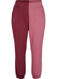 Sweatpants med color-block , Red Mahogany/RoseBr.