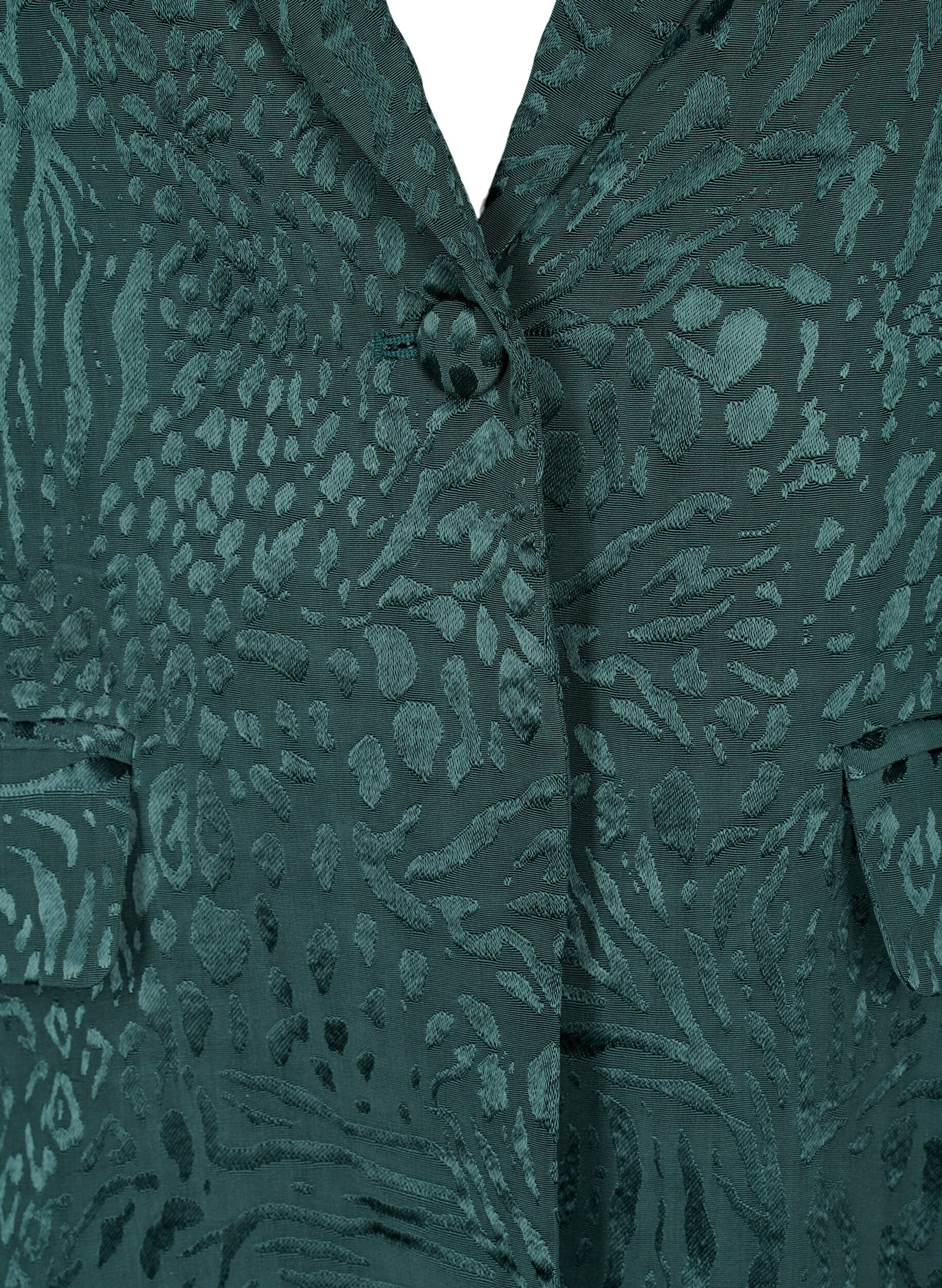 Zizzi Blazer i viskose med tone-i-tone print, Ponderosa Pine, Packshot image number 2