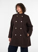 A-formet frakke med guldknapper, Brun, Model image number 0