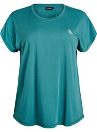 Ensfarvet tr&aelig;nings t-shirt, Bl&aring;