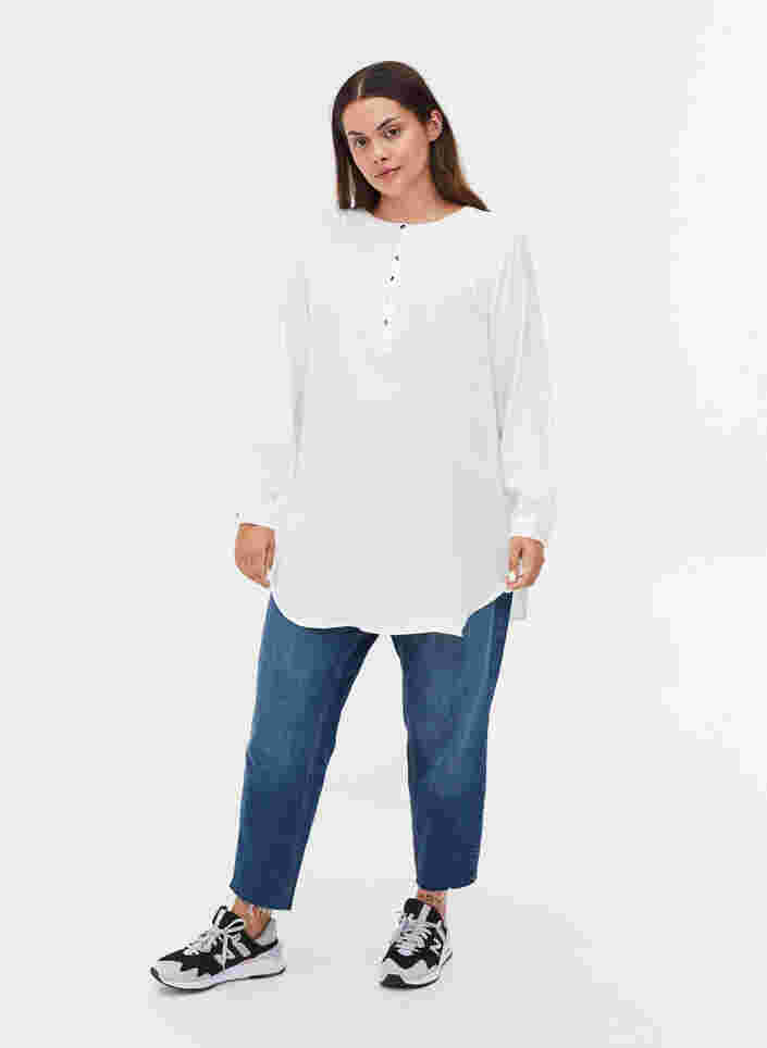 Skjorte tunika med lange ærmer og smock, Snow White, Model image number 2