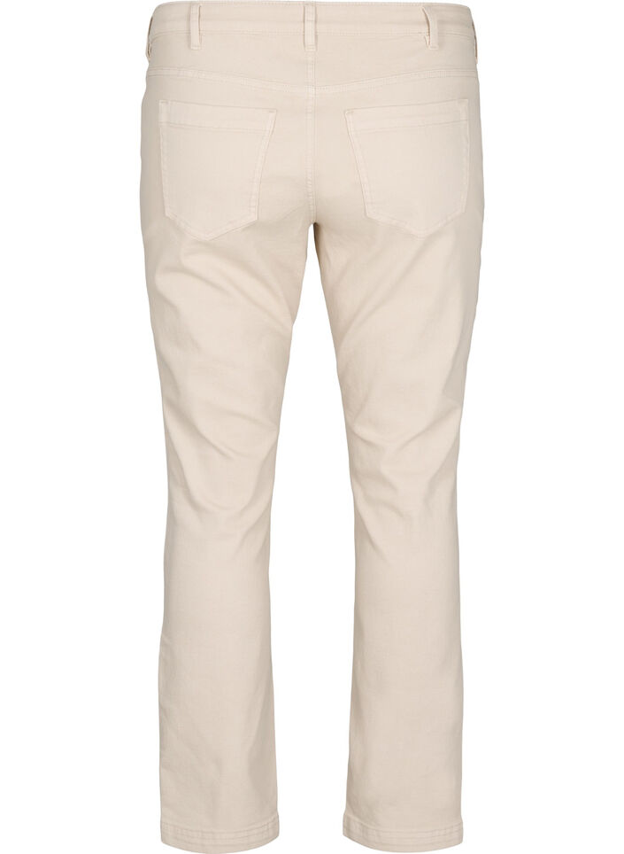 Slim fit Emily jeans med regulær talje, Beige, Packshot image number 1