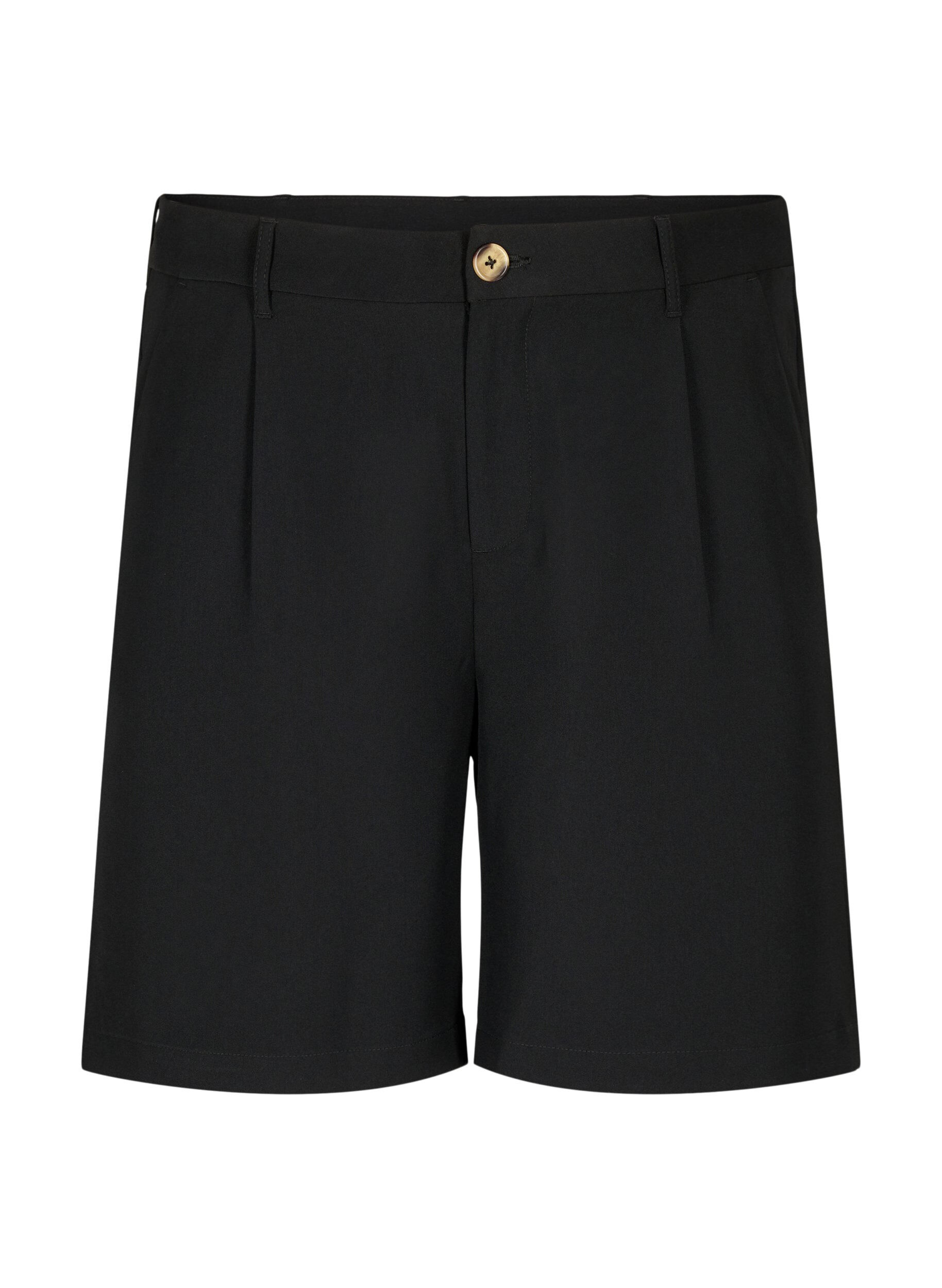 Zizzi Bermudashorts med h&oslash;j talje, Black, Packshot image number 0