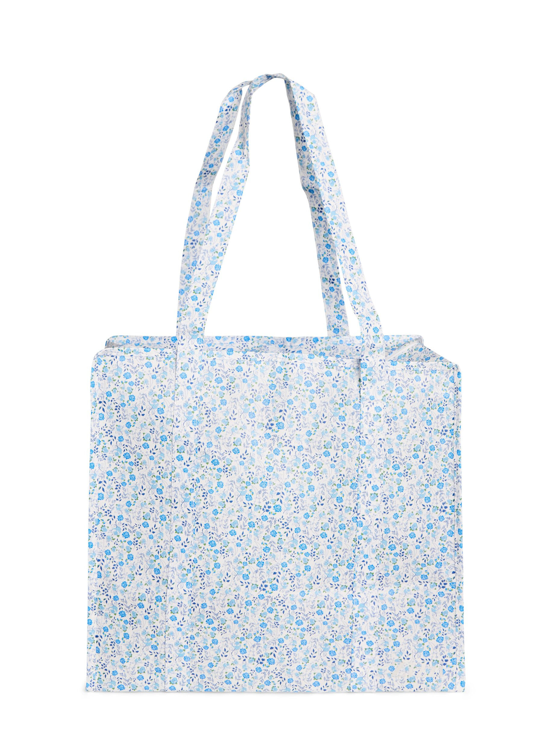 ZizziShoppingbag med lynl&aring;s, Bl&aring;, Packshot image number 0