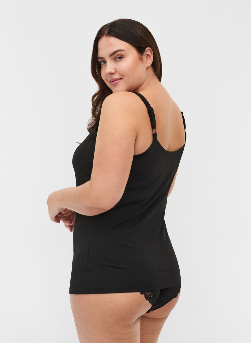 Light shapewear top med justerbare stropper, Black, Model image number 1