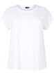 Kort&aelig;rmet t-shirt i bomuldsblanding, Hvid, Packshot image number 0