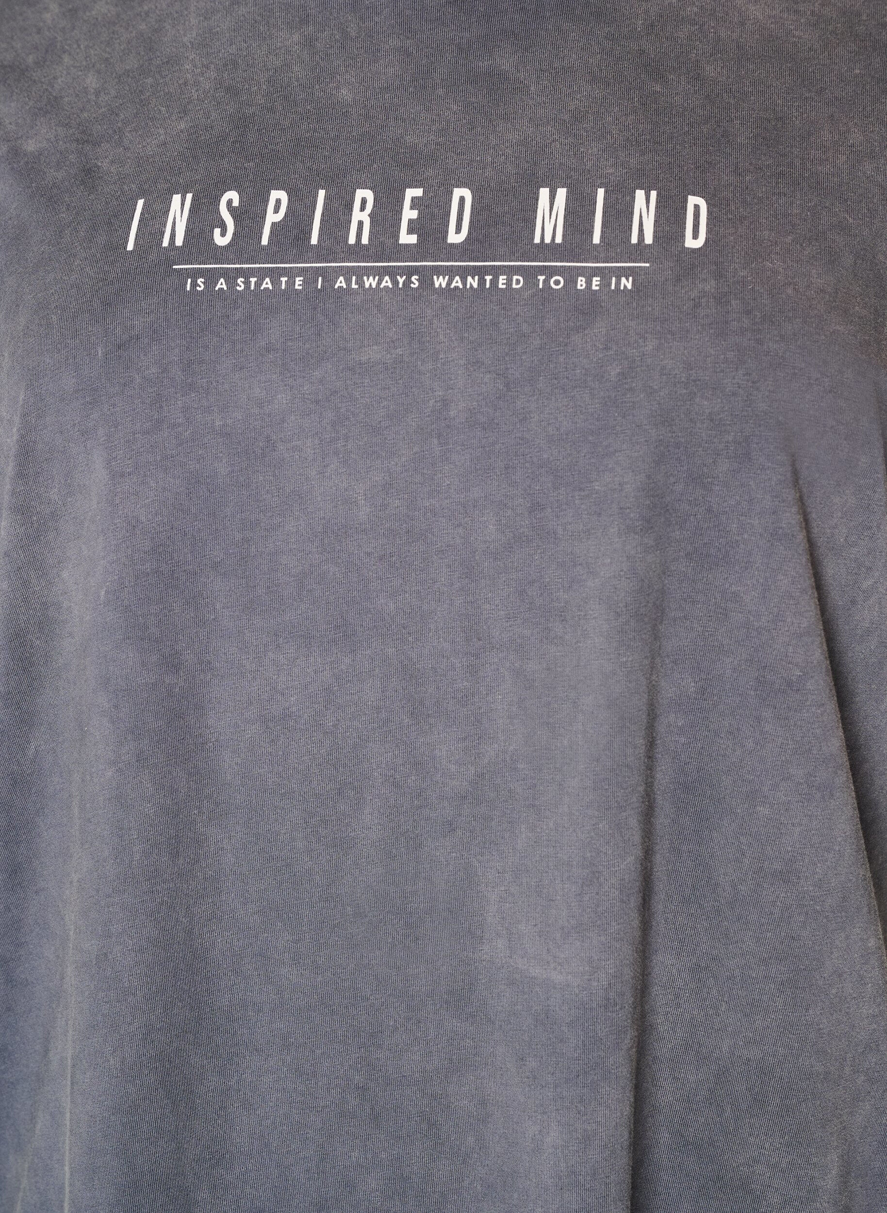 ZizziL&oslash;s T-shirtkjole med vasket look, Gr&aring;, Packshot image number 2