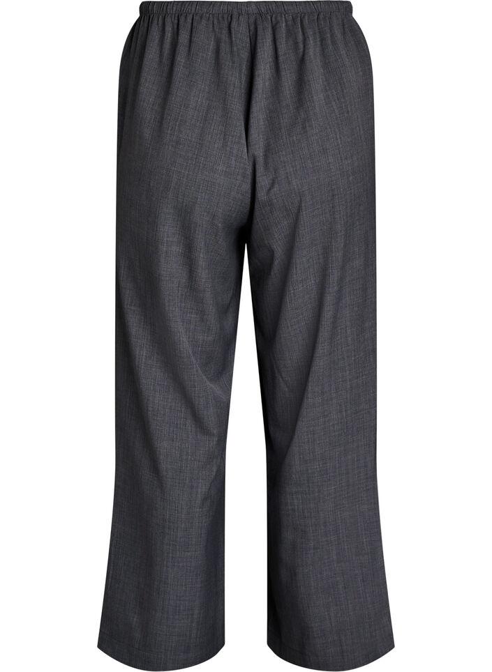 Bukser med h&oslash;j talje og brede ben, Gr&aring;, Packshot image number 1