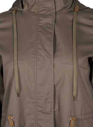 Lang parka jakke med hætte , Bungee Cord , Packshot image number 2