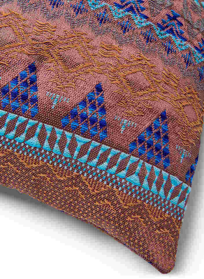 Mønstret pudebetræk, Nomad/Blue Comb, Packshot image number 1