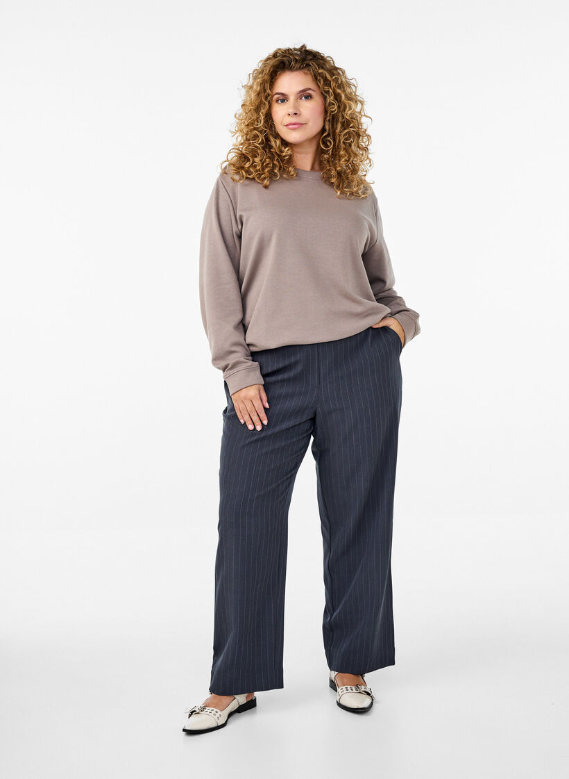 FLASH - Sweatshirt med rund hals , Beige, Model image number 1