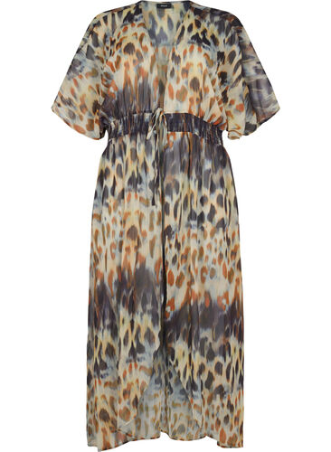 Strand kimono med print, Abstract Leopard, Packshot image number 0
