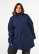 Vandt&aelig;t parka vinterjakke med h&aelig;tte, Bl&aring;, Model image number 0