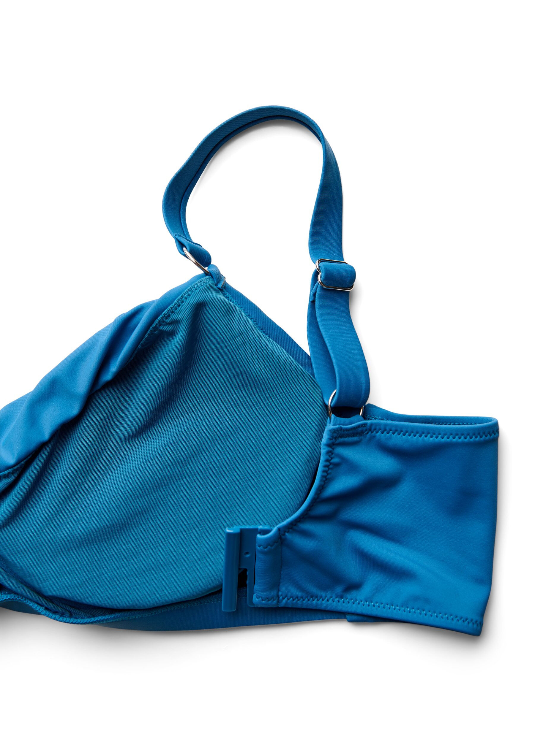 ZizziBikini b&oslash;jle bh med draperinger, Bl&aring;, Packshot image number 3