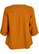 Bluse i bomuldsmusselin med broderi anglaise, Orange, Packshot image number 1