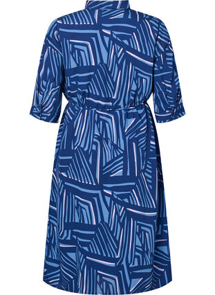 FLASH - Skjortekjole med print, Medieval Blue AOP, Packshot image number 1