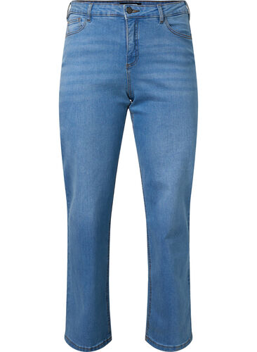 Højtaljede Gemma jeans med regular fit, Light blue, Packshot image number 0