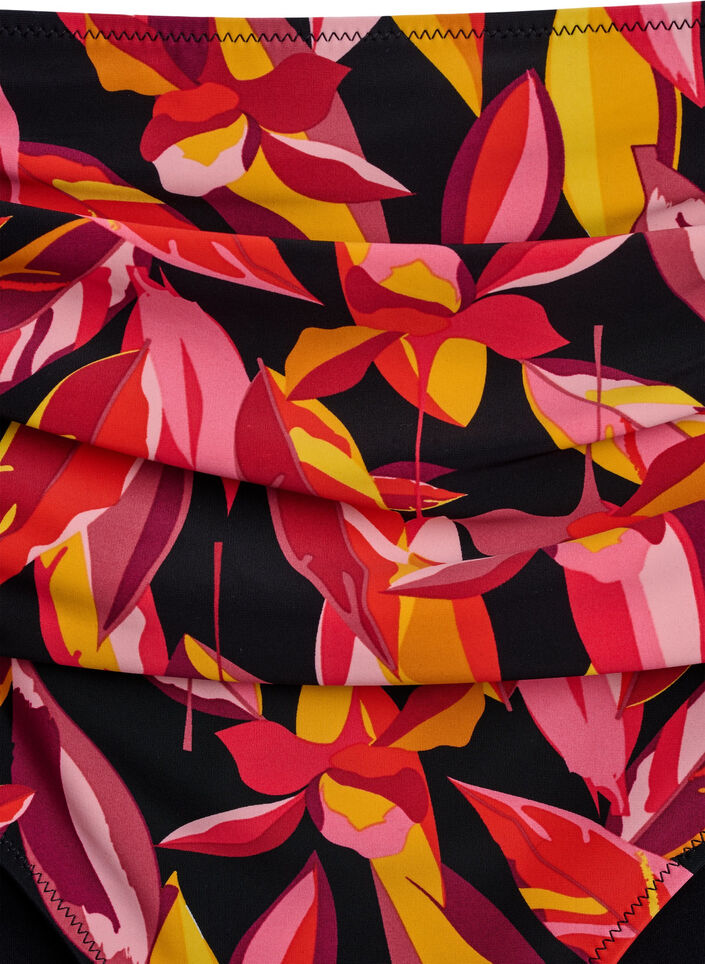 Bikini trusse med print og høj talje, Rød, Packshot