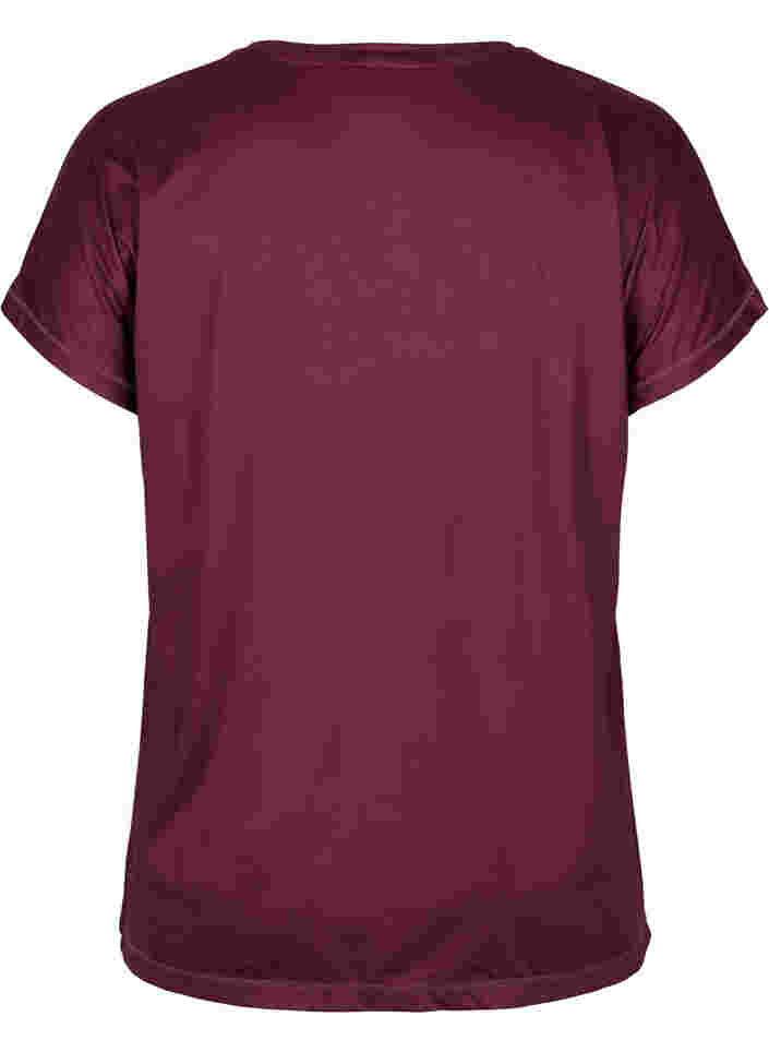 Ensfarvet trænings t-shirt, Fig, Packshot image number 1