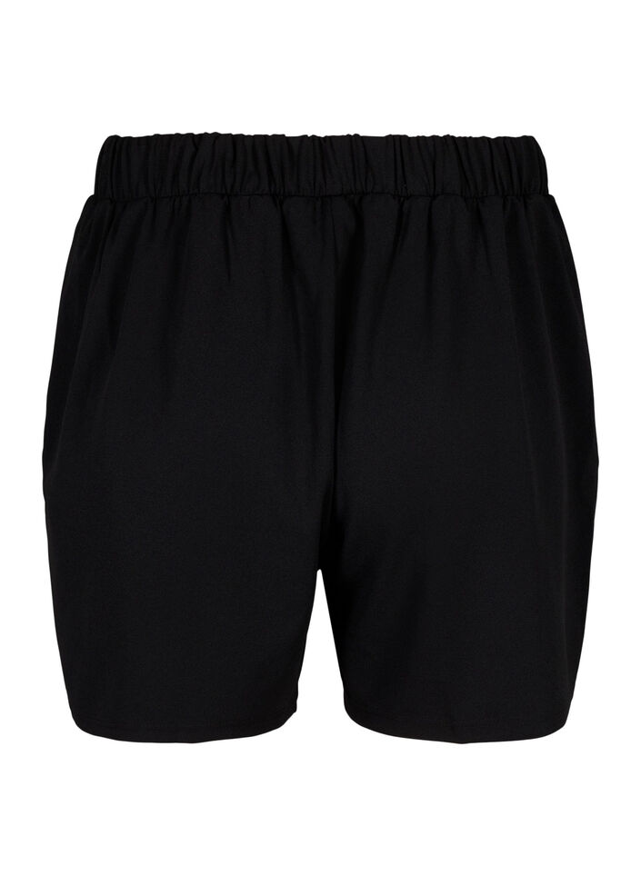 L&oslash;se shorts med lommer, Sort, Packshot image number 1