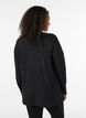 &Aring;ben cardigan i struktureret jersey, Sort, Model image number 2