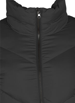 Lang højhalset jakke, Black, Packshot image number 2