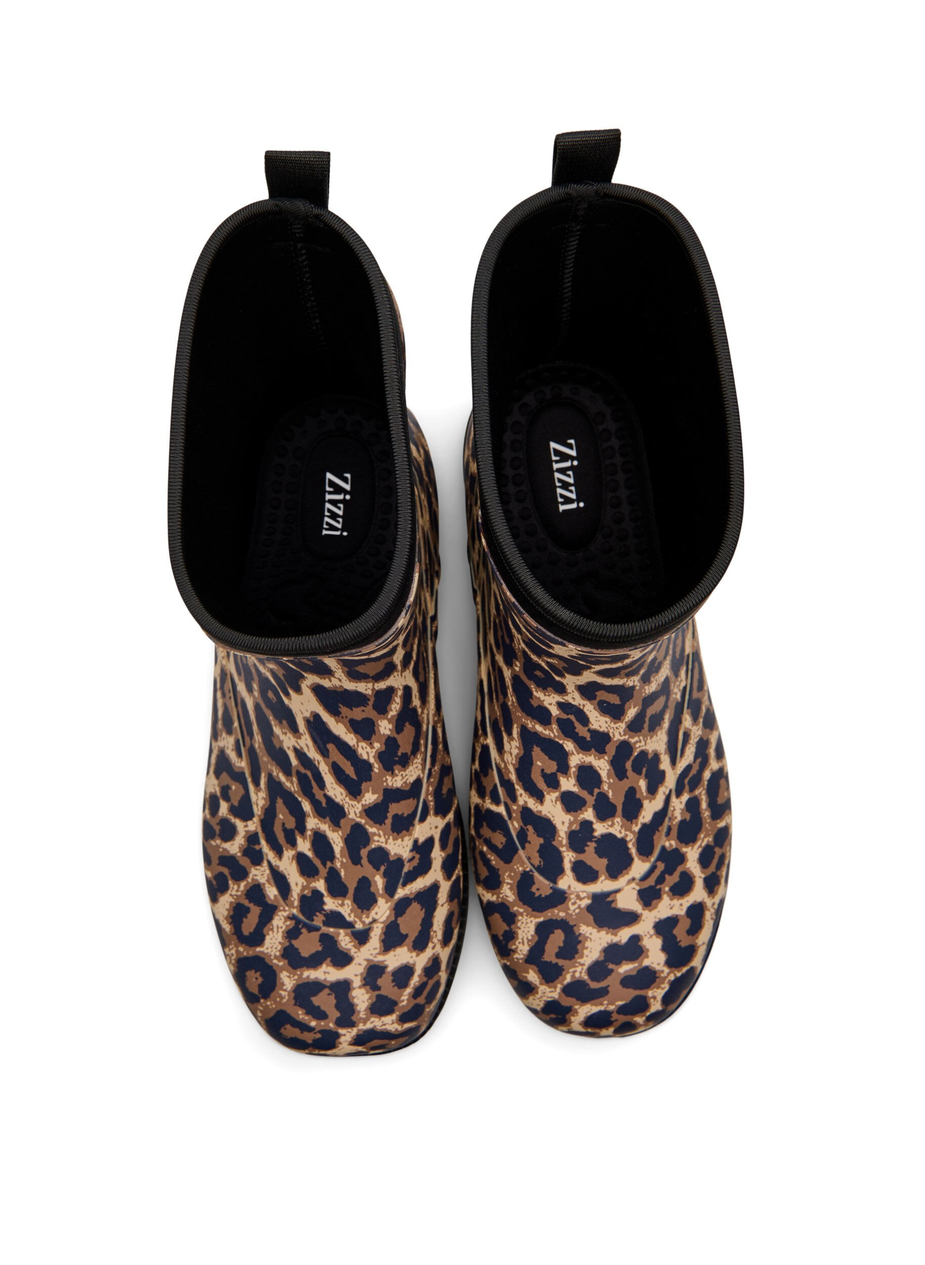 Zizzi Wide fit - Kort gummist&oslash;vle med elastisk neopren skaft, Leopard AOP, Packshot image number 2