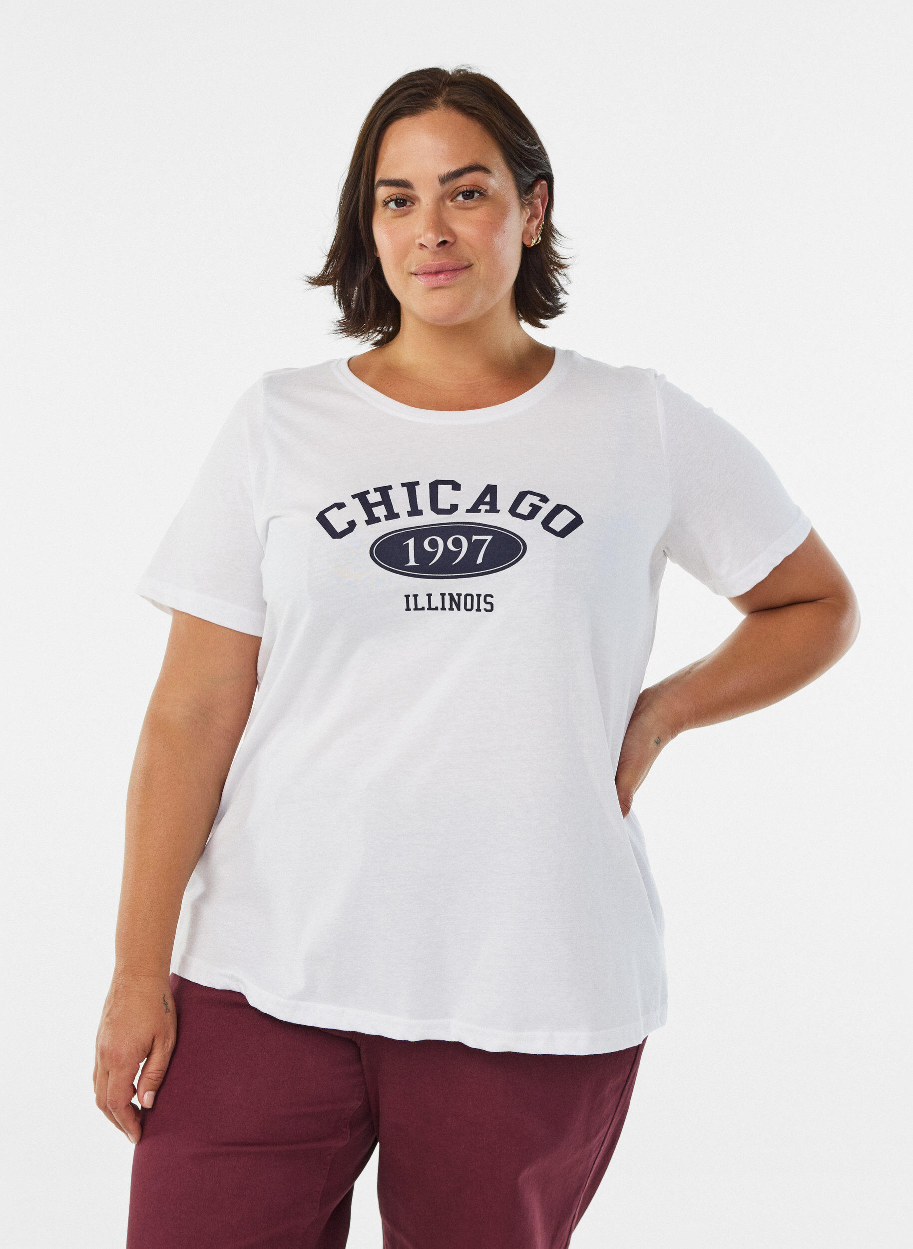 FLASH - T-shirt med motiv, Hvid, Model