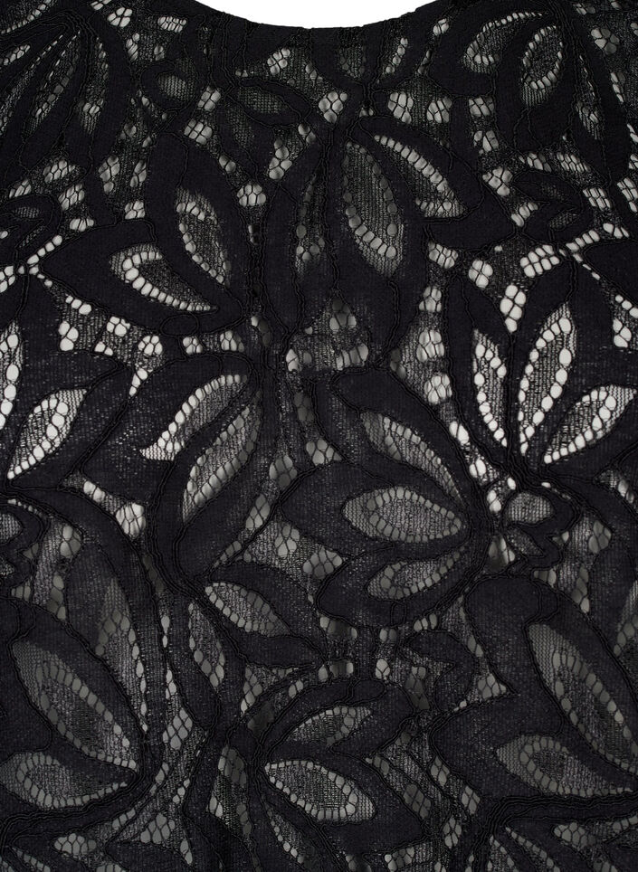 Blondebluse med korte ærmer, Black, Packshot image number 2