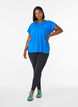 Ensfarvet tr&aelig;nings t-shirt, Bl&aring;, Model image number 1