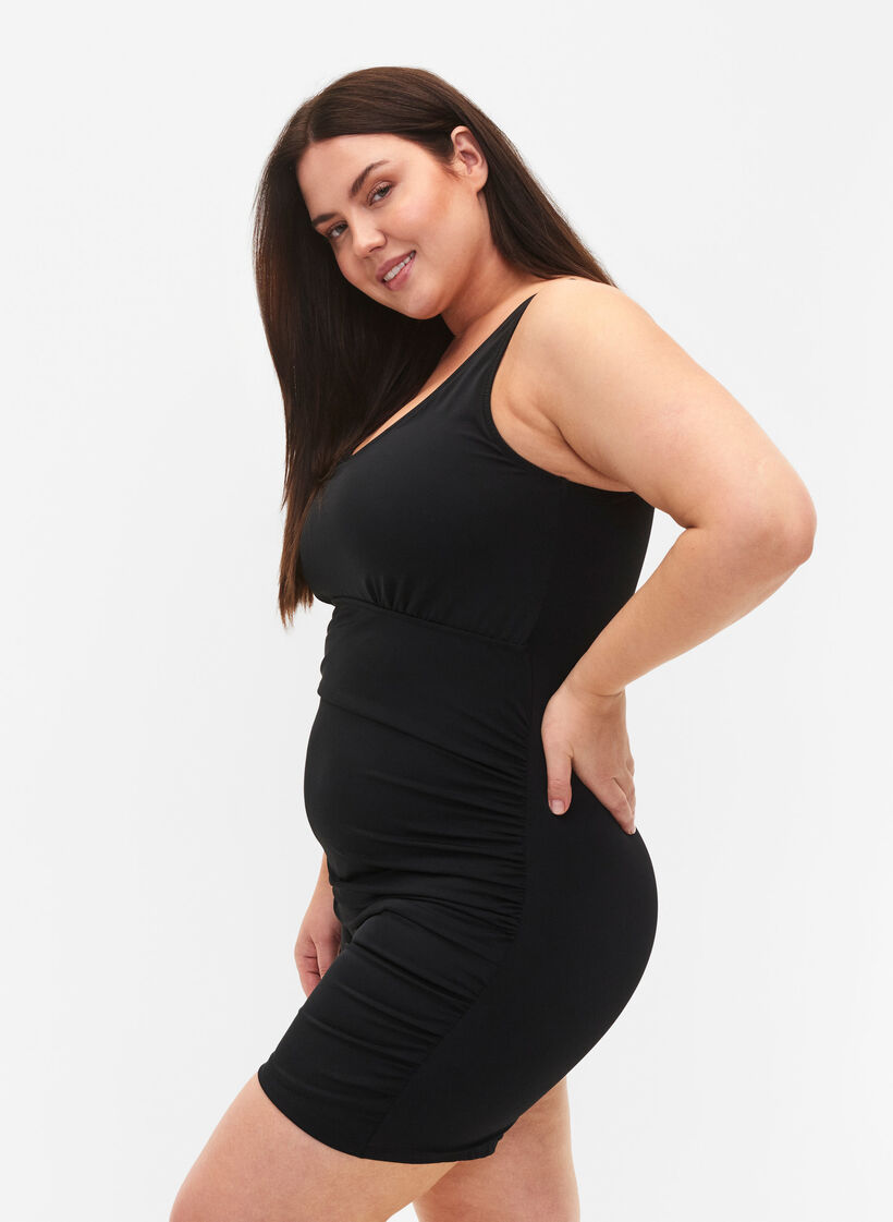 Badedragt med ben, Sort, Model image number 2