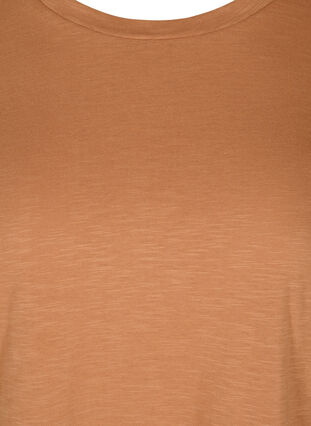 Bomulds t-shirt med korte ærmer, Pecan Brown, Packshot image number 2