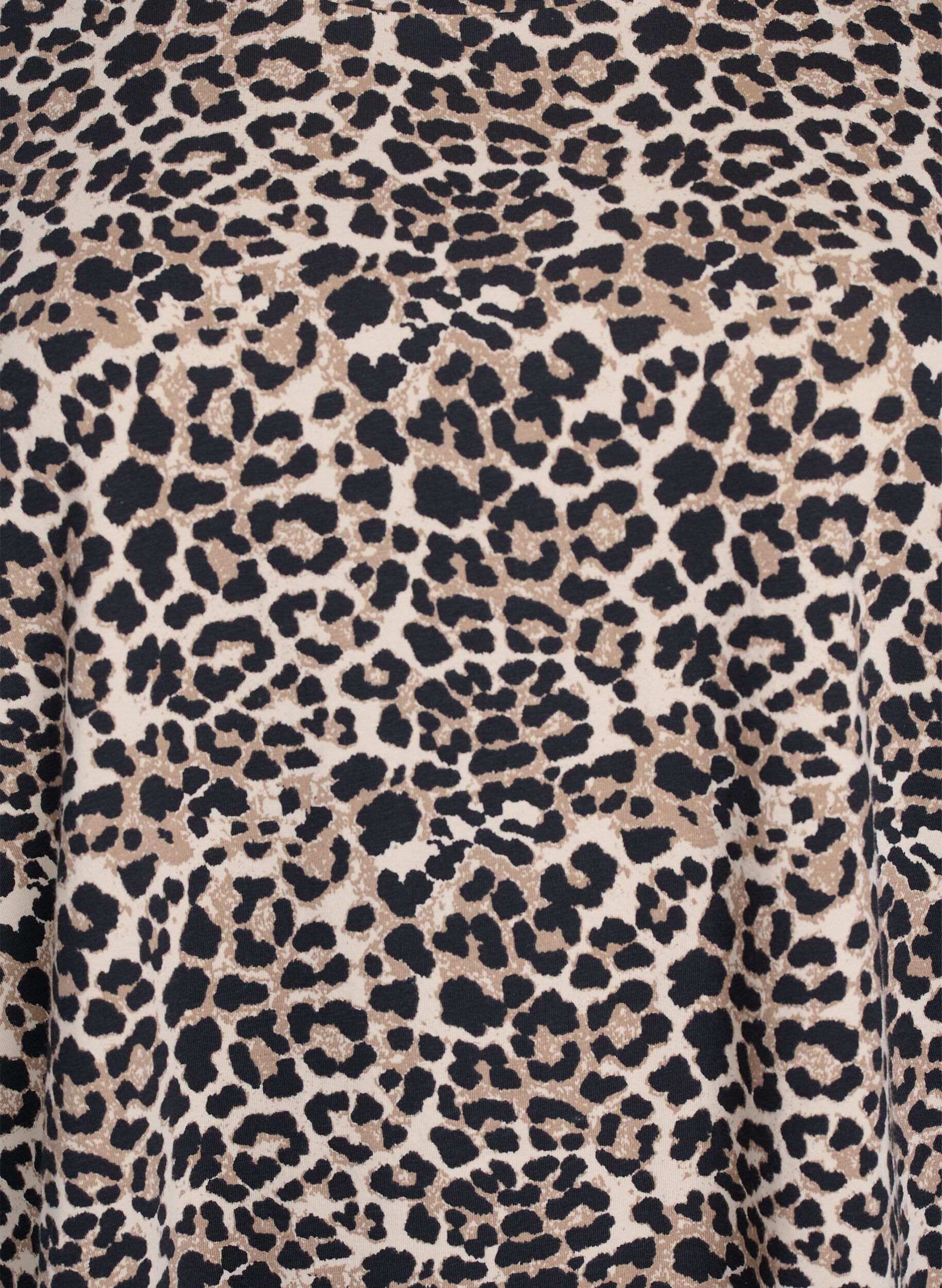 Zizzi T-shirt med rund hals og all-over print, Brun, Packshot image number 2