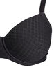 Vatteret microfiber bh med ternet m&oslash;nster, Sort, Packshot image number 2