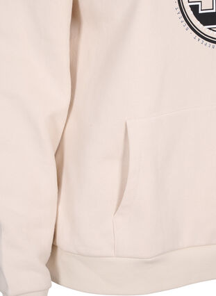 Sweatshirt med hætte og lomme, Lilac Ash, Packshot image number 3