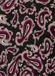 Kort jerseykjole med all-over print og A-form, M&oslash;rk Bordeaux, Packshot image number 2