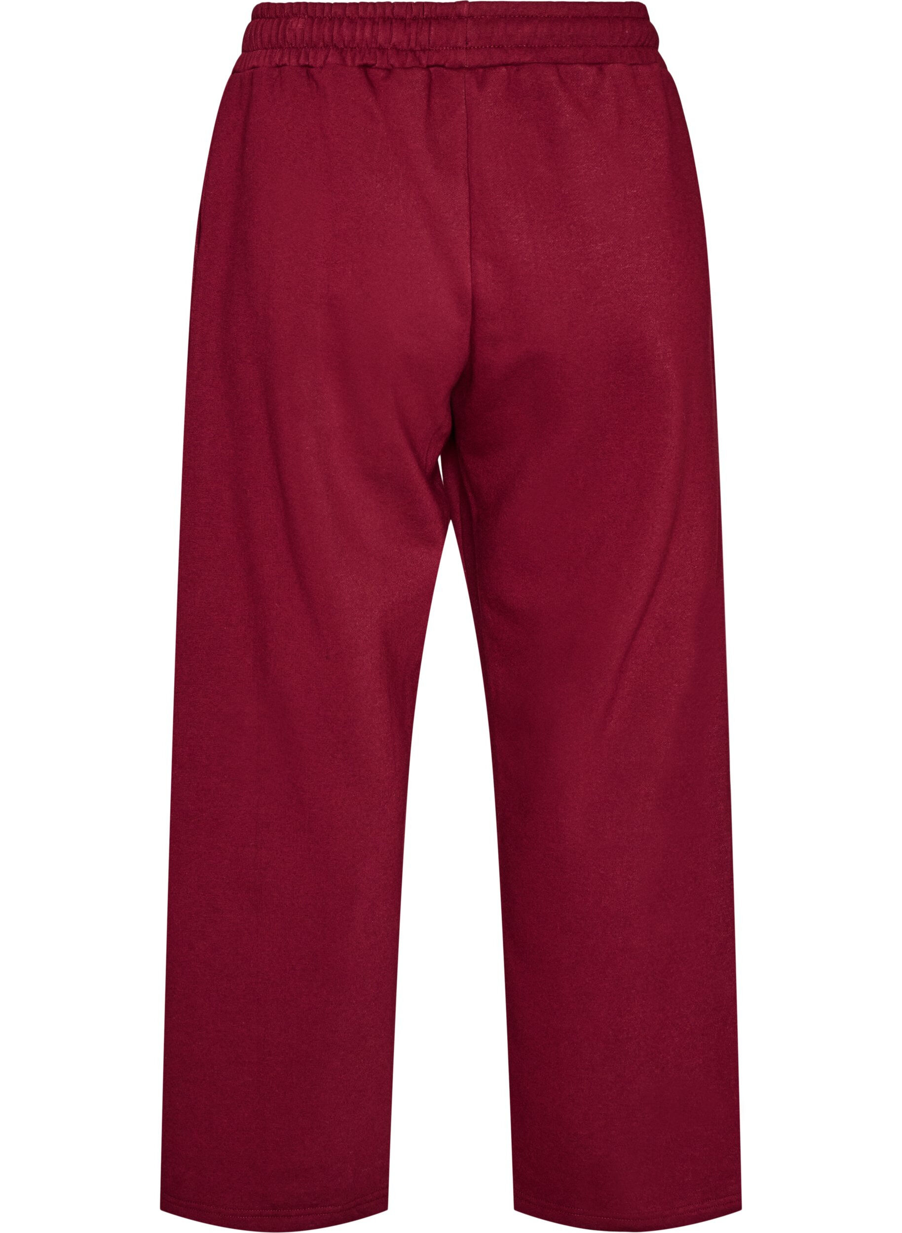 ZizziSweatpants med lommer, R&oslash;d, Packshot image number 1
