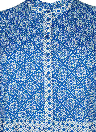 A-shape kjole med mønstre og skæringer, Blue AOP, Packshot image number 2