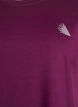 Ensfarvet tr&aelig;nings t-shirt, Lilla, Packshot image number 2