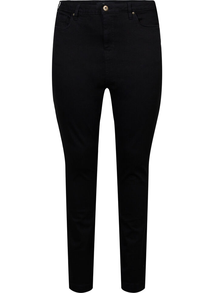 Ekstra højtaljede Bea jeans med super slim fit, Black, Packshot image number 0